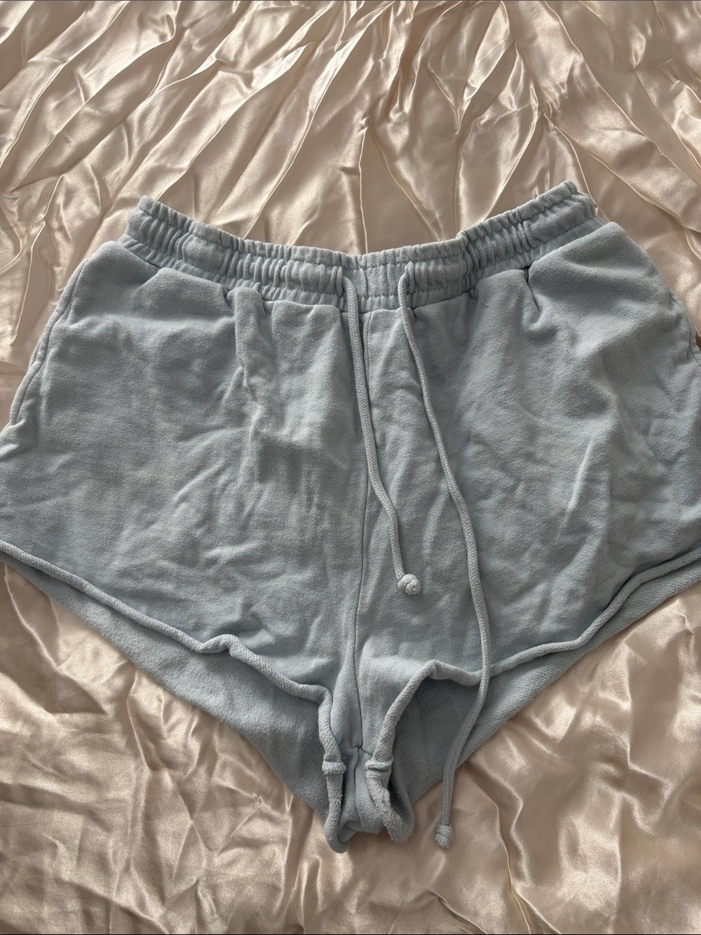 Cozy light blue shorts